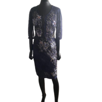 Vestido Patrícia Bonaldi Azul Embellished Festa-42