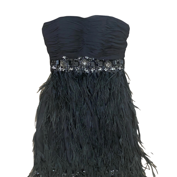 Vestido Plumas Junior Santaella Preto - 38