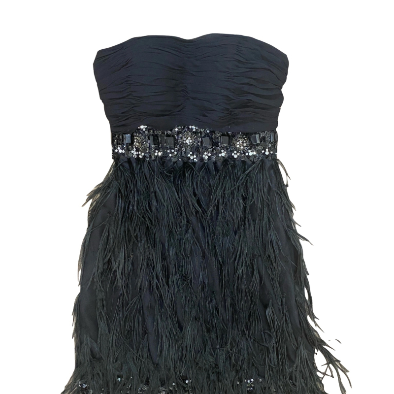 Vestido Plumas Junior Santaella Preto - 38