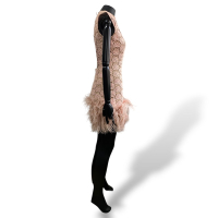 Vestido Lu Monteiro Plumas Rosa-38