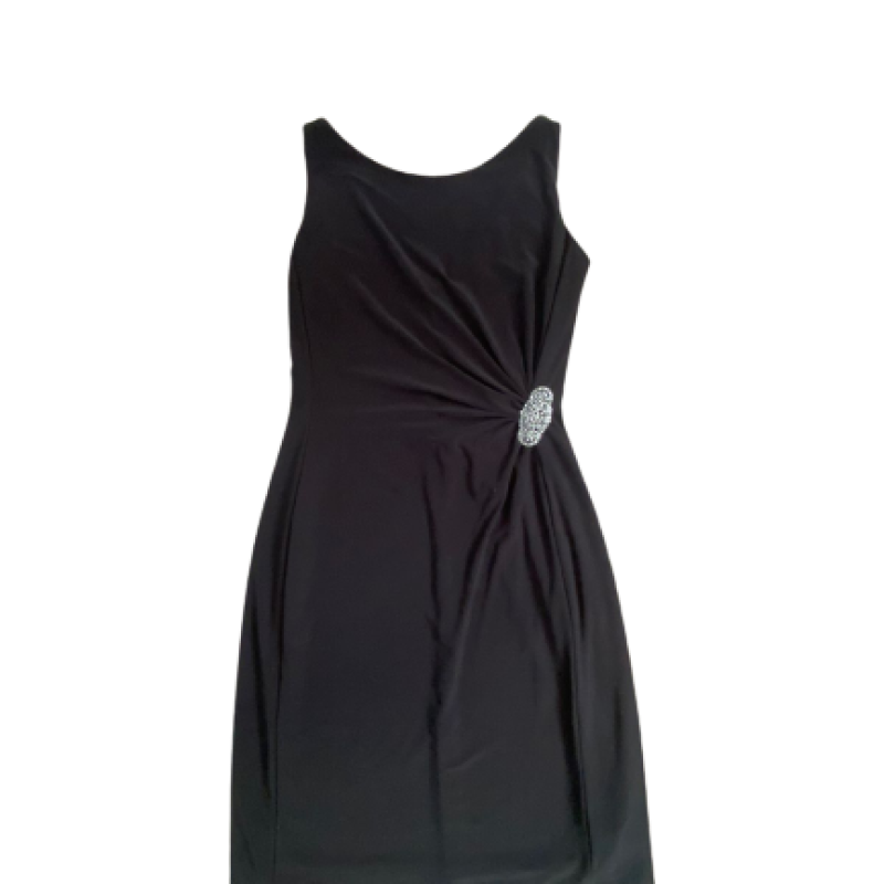 Vestido Ralph Lauren Preto Broche-36 Vestido Ralph Lauren Preto Broche-36