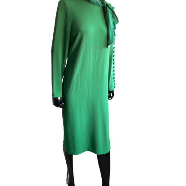 Vestido Rapsodia Verde Seda Longo-44
