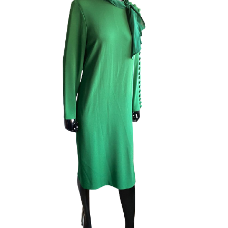 Vestido Rapsodia Verde Seda Longo-44