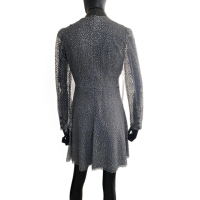 Vestido Red Valentino Renda Cinza Embellished-40