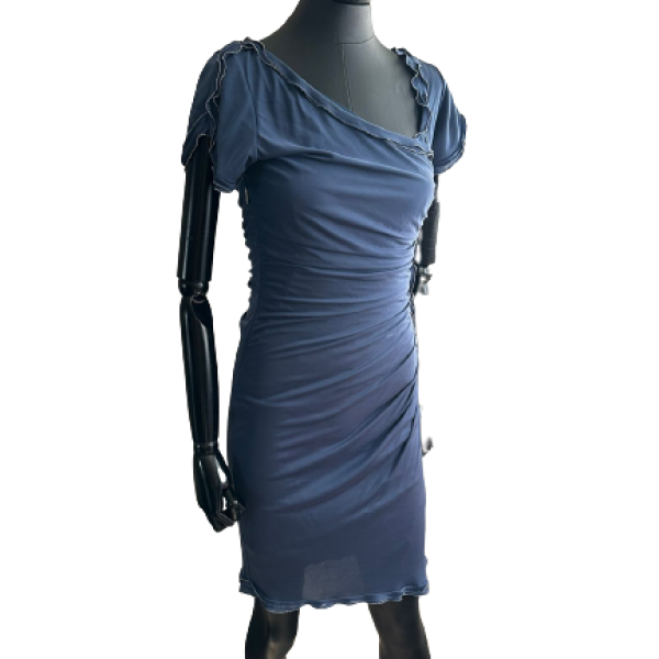 Vestido Roberto Cavalli Azul-40 Vestido Roberto Cavalli Azul-40