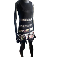 Vestido Roberto Cavalli Renda Preto Estampado- P 