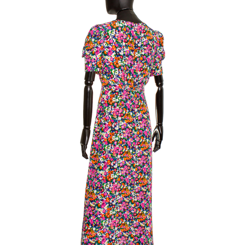 Vestido Saloni Longo Florido