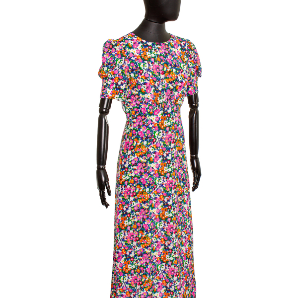 Vestido Saloni Longo Florido