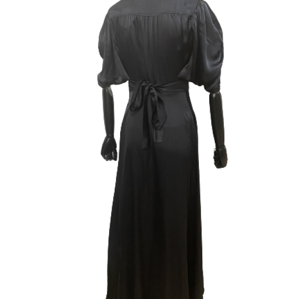 Vestido Stella McCartney Cetim preto longo 40