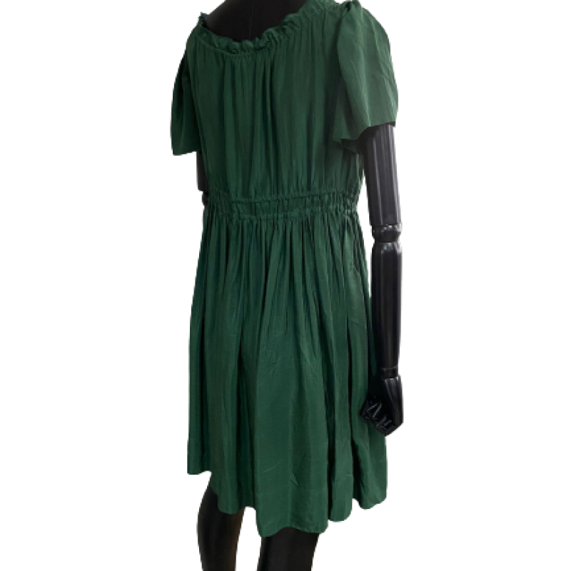 Vestido Stella McCartney Seda Verde-36 Vestido Stella McCartney Seda Verde-36
