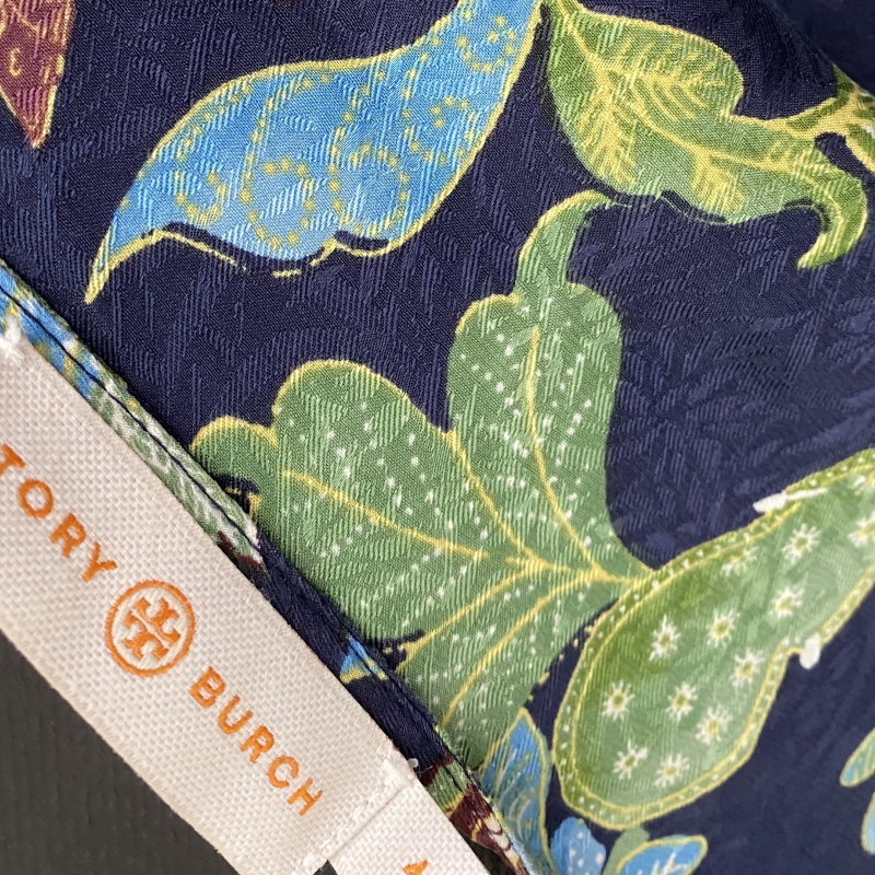 Vestido Tory Burch Azul Estampa Flores 