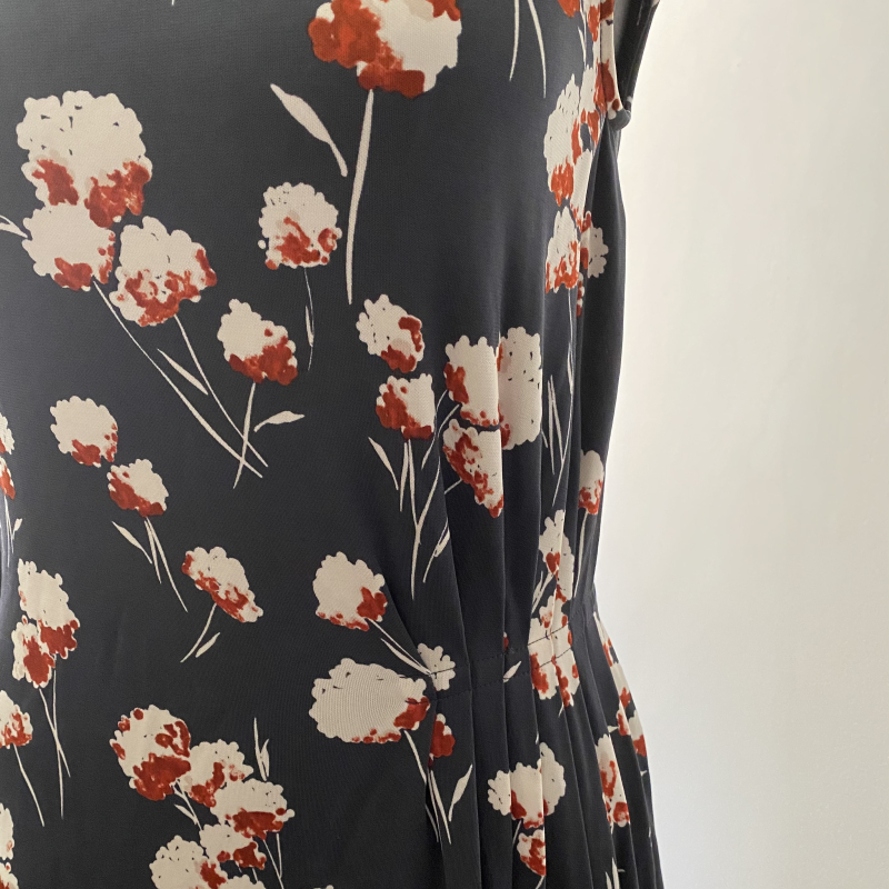 Vestido Tory Burch Azul Estampa Flores 