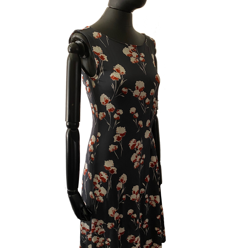 Vestido Tory Burch Azul Estampa Flores 