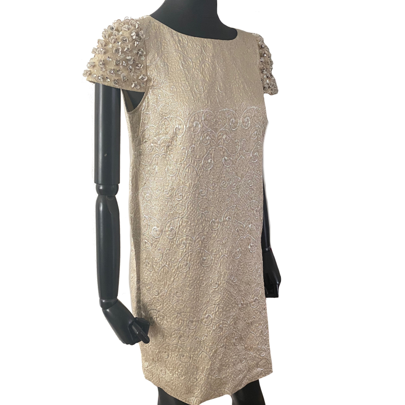 Vestido Valentino Embellished Bege - 42