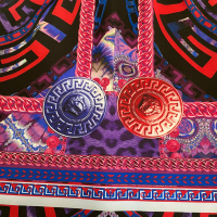 Vestido Versace Regata Estampada Onça-46