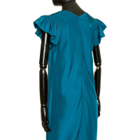 Vestido Yves Saint Laurent Seda Azul-38