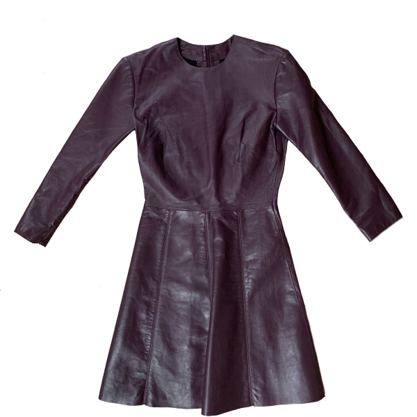 Vestido NK Store Couro Roxa