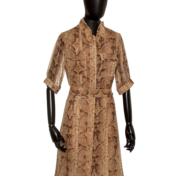 Vestido Yves Saint Laurent Seda Estampado