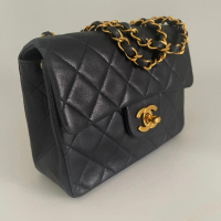 Bolsa Chanel Timeless Mini Square Azul Marinho