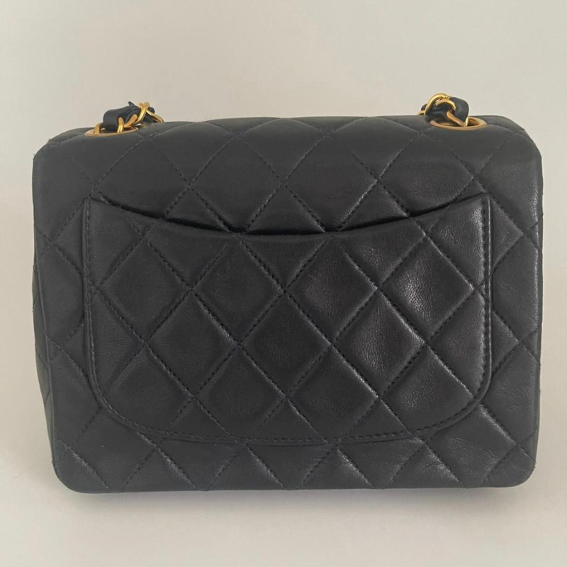 Bolsa Chanel Timeless Mini Square Azul Marinho Bolsa Chanel Timeless Mini Square Azul Marinho