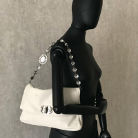 Bolsa Clutch Miu Miu Embellished Evening Branca