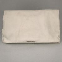 Bolsa Clutch Miu Miu Embellished Evening Branca