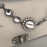 Bolsa Clutch Miu Miu Embellished Evening Branca