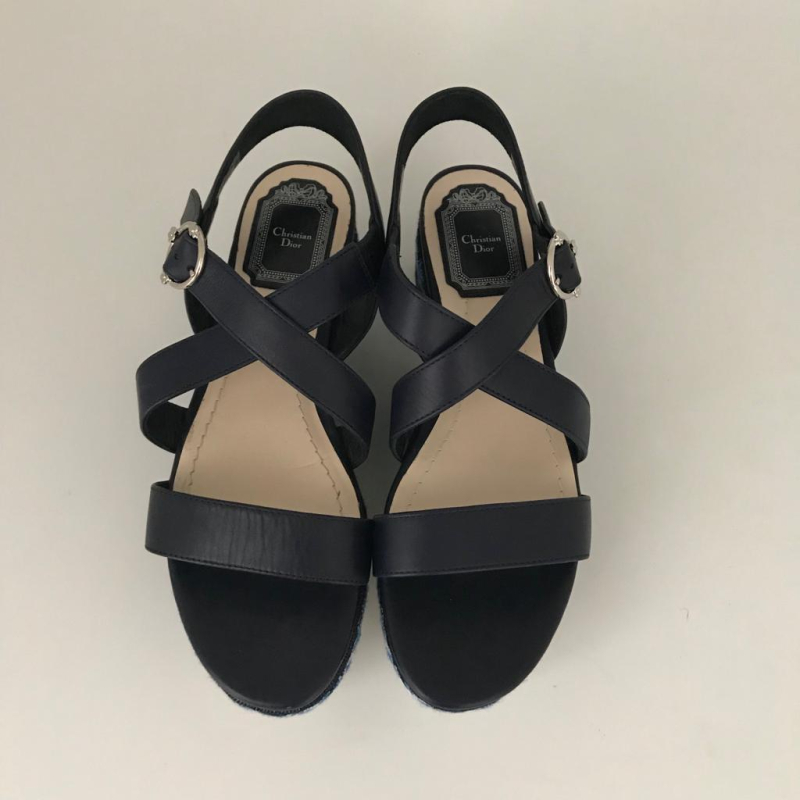 Sandália Christian Dior Azul Marinho Sandália Christian Dior Azul Marinho