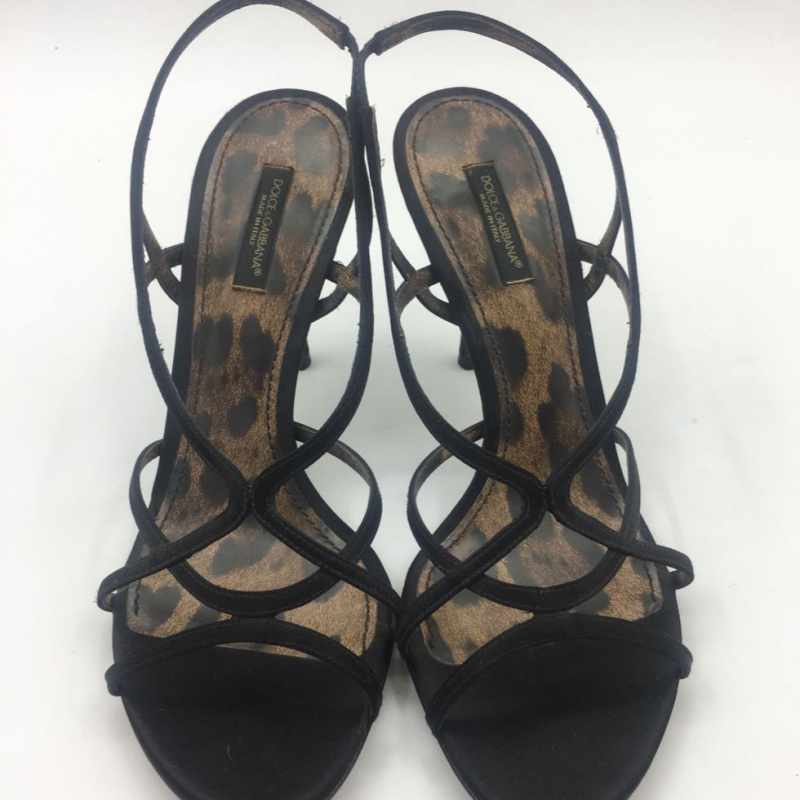 Sandália Dolce & Gabbana Cetim Preta Sandália Dolce & Gabbana Cetim Preta