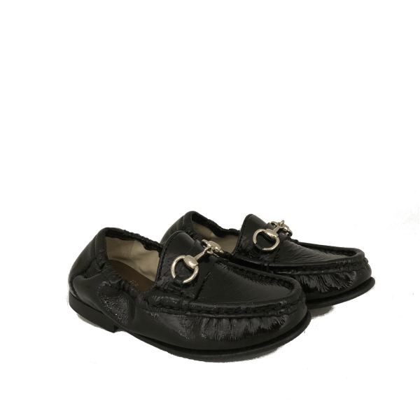 Mocassim Gucci Infantil Masculino Horsebit Verniz Preto Mocassim Gucci Infantil Masculino Horsebit Verniz Preto