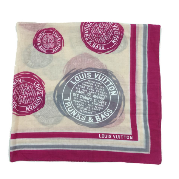 Lenço Louis Vuitton Estampado Rosa