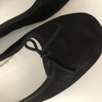 Sapatilha Repetto Camurça Preta Glitter Nova