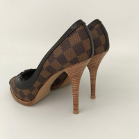 Peep Toe Louis Vuitton Damier Ebene