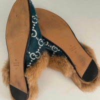 Mule Gucci Princetown Velvet Fur