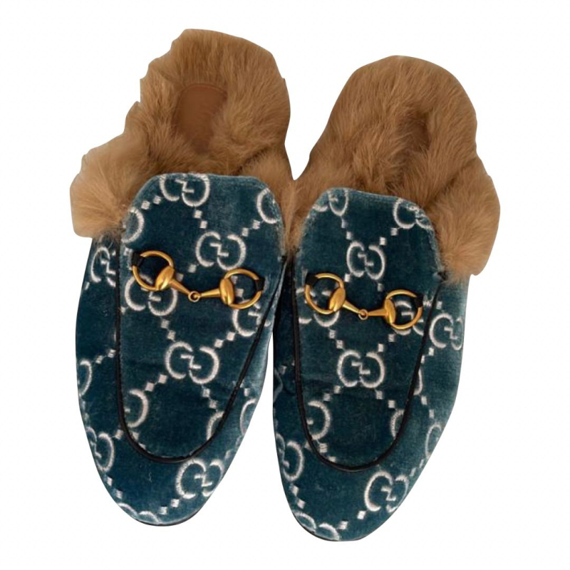 Mule Gucci Princetown Velvet Fur Mule Gucci Princetown Velvet Fur